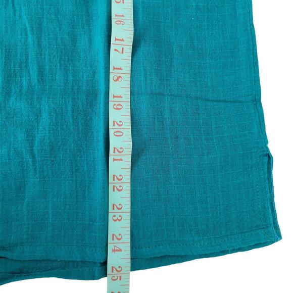 New Guatemalan Embroidered Woven Folk Art Blouse Turquoise Small Craftcore - Picture 8 of 9